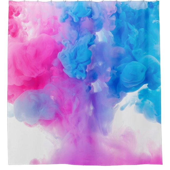 Paints water texture colour bright shower curtain (Front)