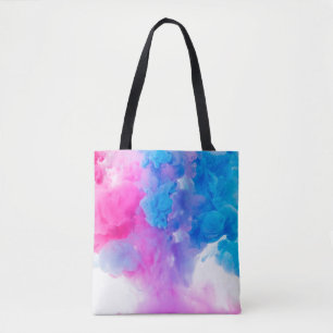 Paints water texture colour bright tote bag