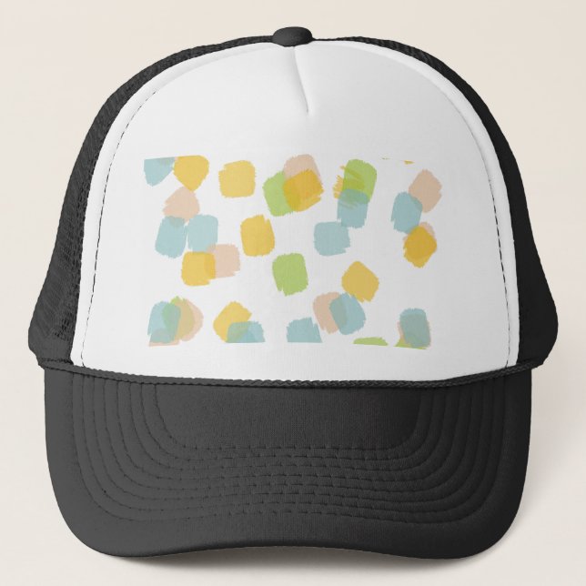 PaintSquaresWhite Trucker Hat (Front)