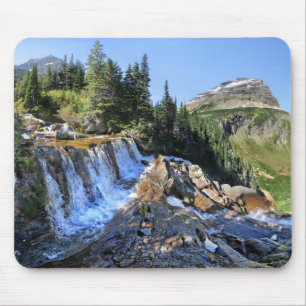 Paiota Falls - Glacier National Park Mouse Pad