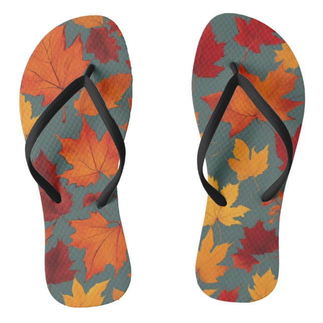 Pair of “Autumn Whispers”  Thongs (Footbed)