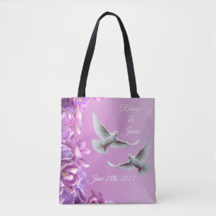 Pair Of Beautiful White Doves Tote Bag