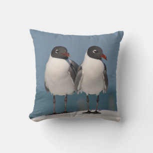 Pair of Black Headed Gulls Cushion