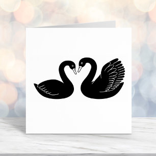 Pair of Black Swans Self-inking Stamp