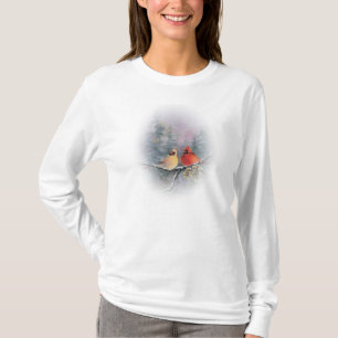 PAIR OF CARDINALS by SHARON SHARPE T-Shirt