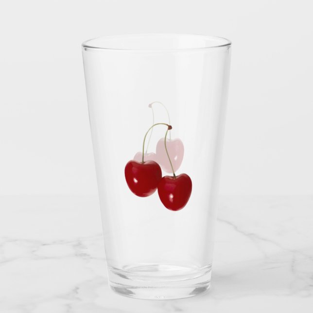 Pair of Cherries Glass (Front)