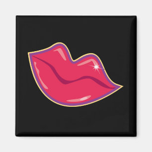 Pair of Cherry Red Lips Magnet