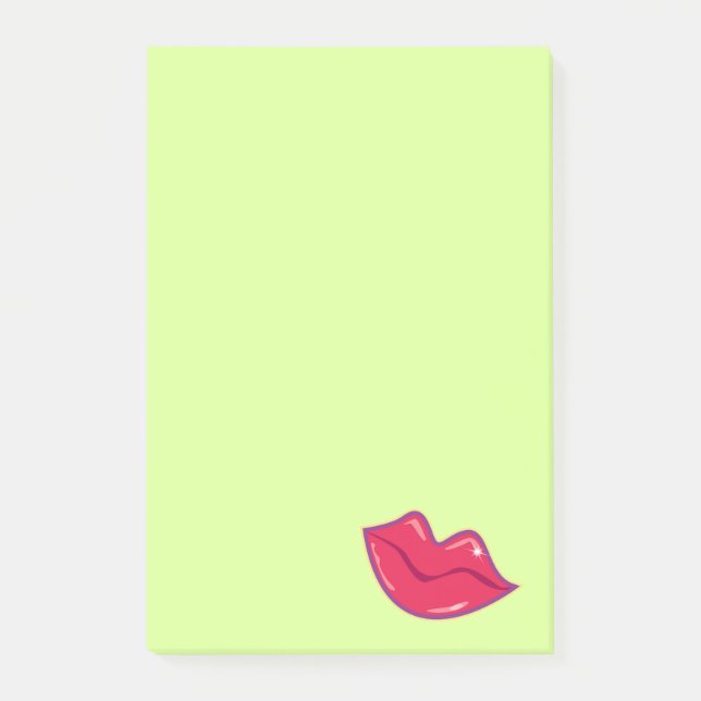 Pair of Cherry Red Lips Post-it Notes (Front)