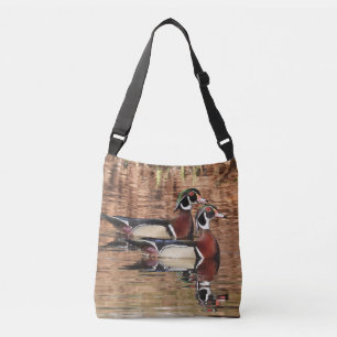 Pair of colourful Male Wood Ducks Crossbody Bag