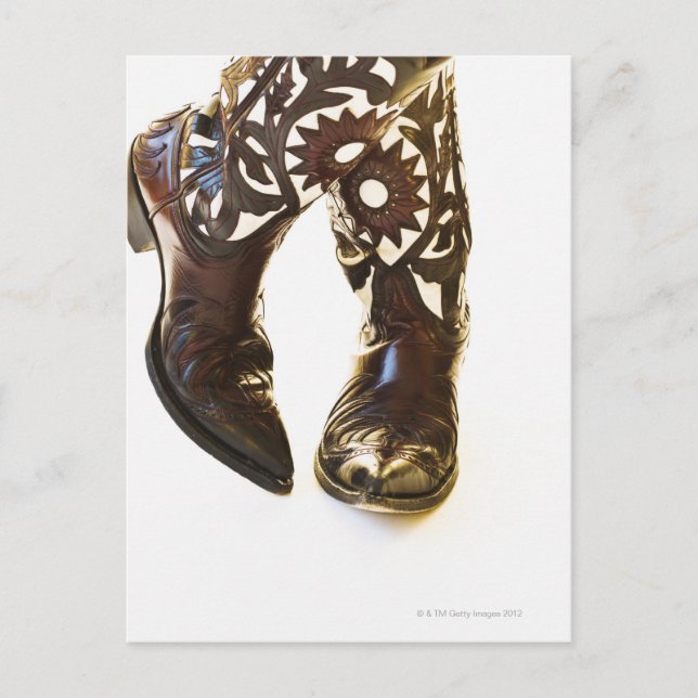 Pair of cowboy shoes 2 postcard (Front)