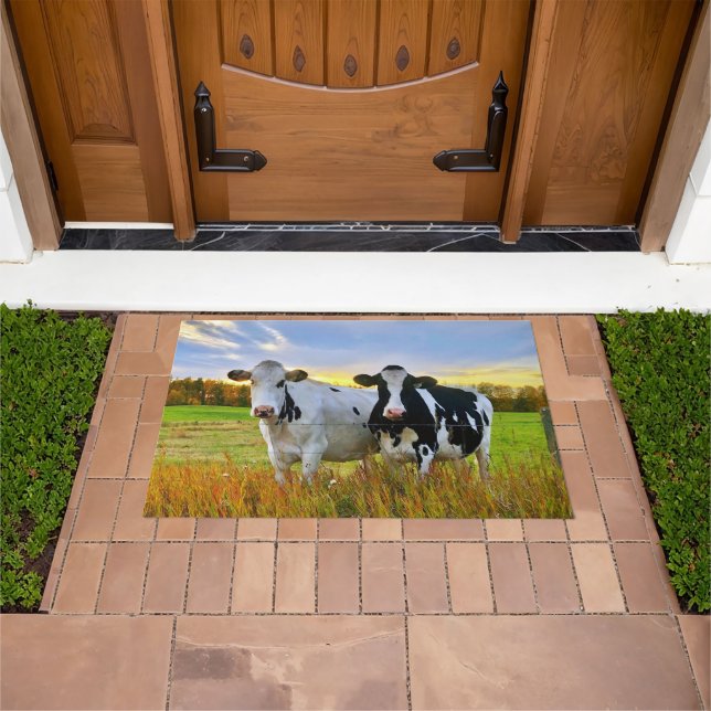 Pair of Cows in the Pasture Doormat (Outdoor)