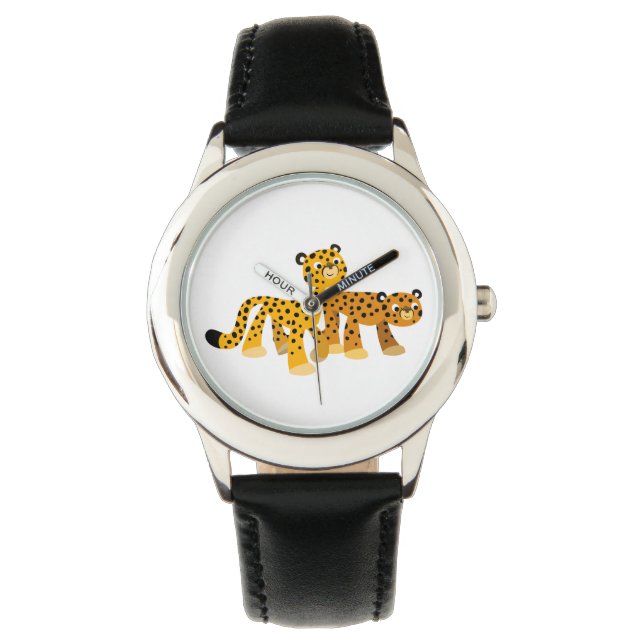 Pair of Cute Cartoon Cheetahs Watch (Front)