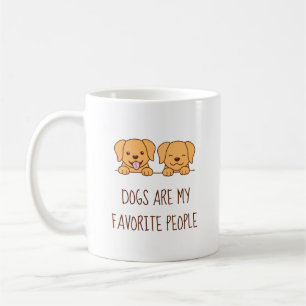 Pair of Cute Labrador Dogs Peeking Quote Coffee Mug