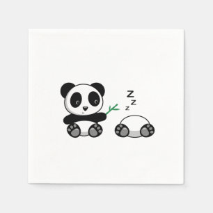 Pair of Cute Little Pandas Napkin