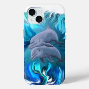 Pair of dolphins iPhone 15 case