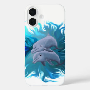 Pair of dolphins iPhone 16 case