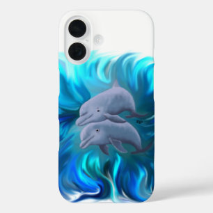Pair of dolphins iPhone 16 case