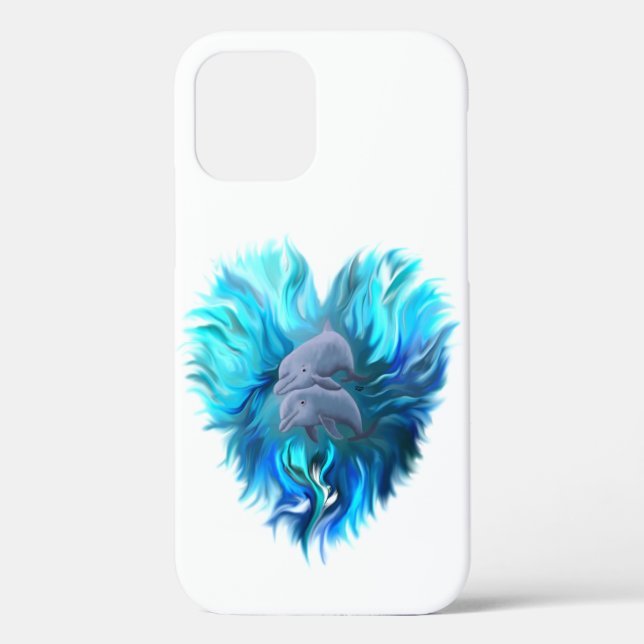 Pair of Dolphins Case-Mate iPhone Case (Back)