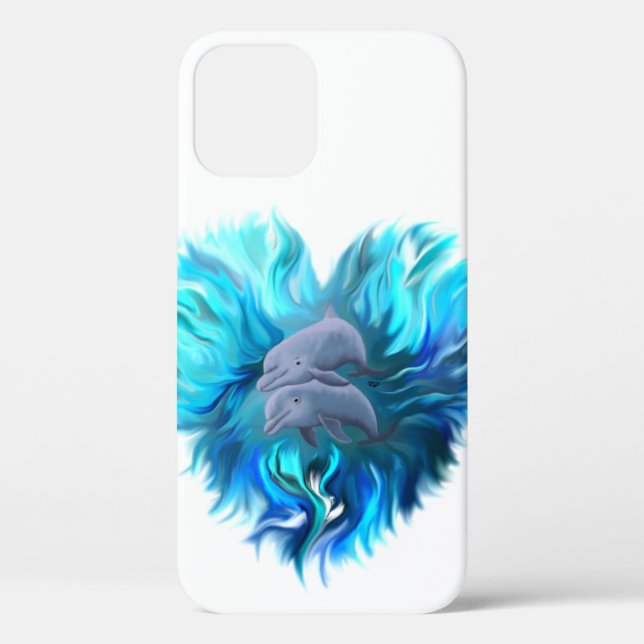 Pair of Dolphins Case-Mate iPhone Case (Back)