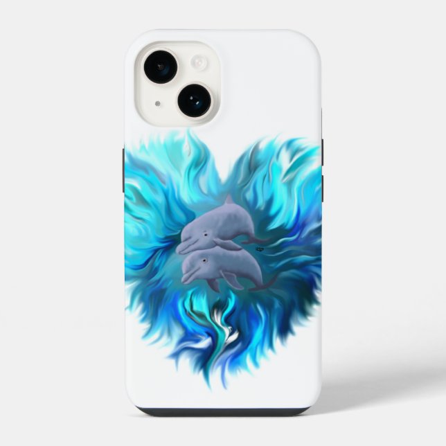 Pair of Dolphins iPhone Case (Back)