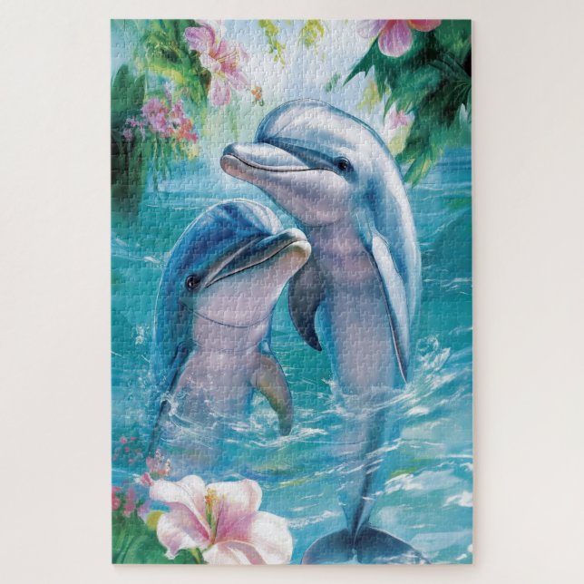 Pair of Dolphins Jigsaw Puzzle (Vertical)