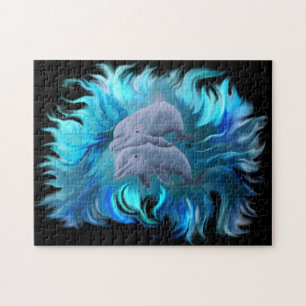 Pair of dolphins jigsaw puzzle