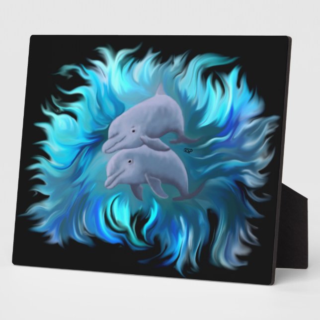 Pair of dolphins plaque (Side)