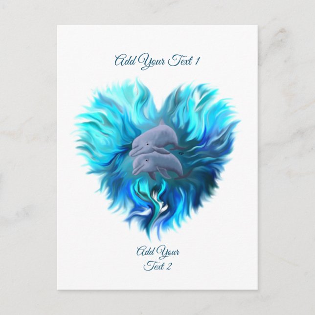 Pair of Dolphins Postcard (Front)