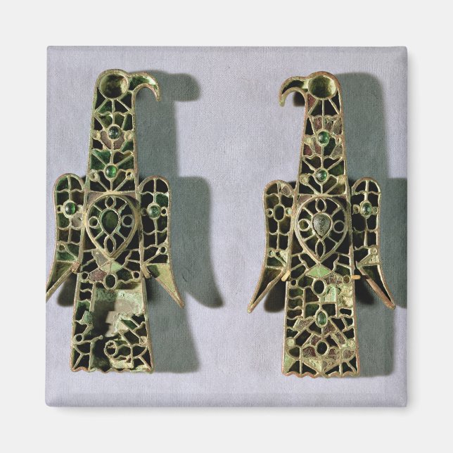 Pair of Eagle-Shaped Brooches (metal and enamel) Magnet (Front)