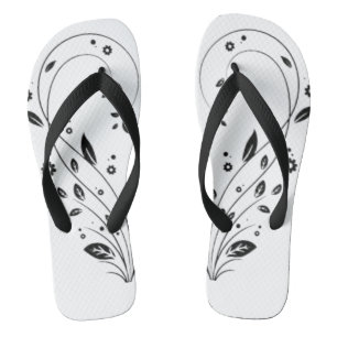 Pair of Flip Flops Elegant Floral Vine Flip-Flops