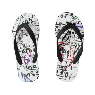 Pair of Flip Flops maths patterned