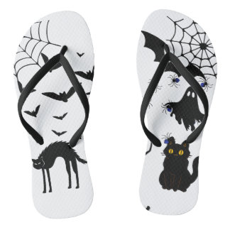 Pair of Flip Flops spooky design