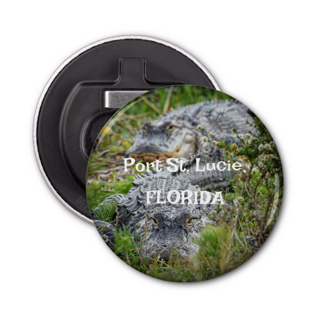 "Pair of Gators" Magnetic Bottle Opener (Front)