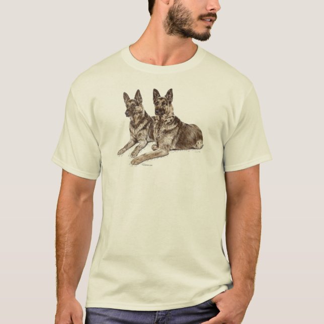 Pair of German Shepherd Dogs T-Shirt (Front)
