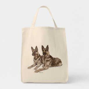 Pair of German Shepherd Dogs Tote Bag