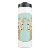 Pair of giraffes green