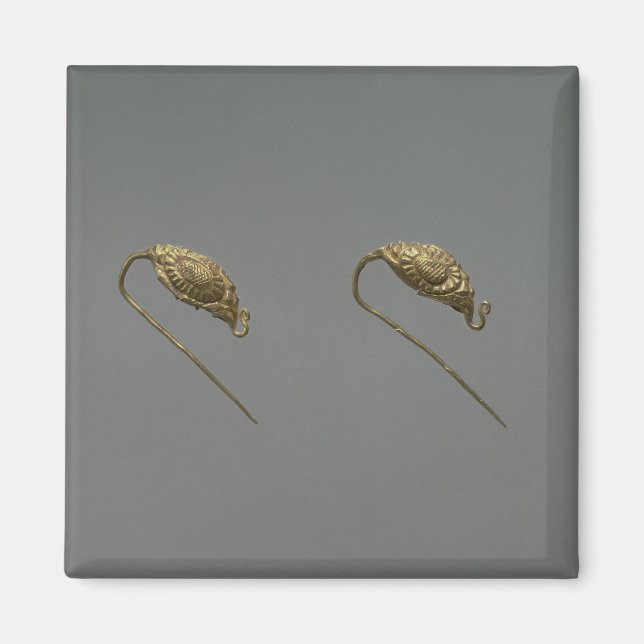 Pair of gold earrings, Liao Dynasty Magnet (Front)