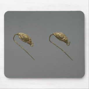 Pair of gold earrings, Liao Dynasty Mouse Pad