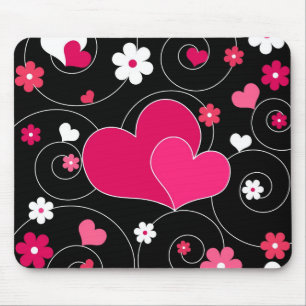 Pair of hearts mouse pad