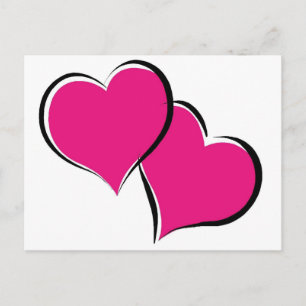pair of hearts postcard
