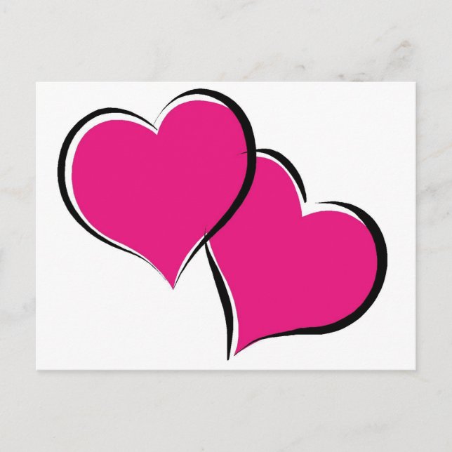 pair of hearts postcard (Front)