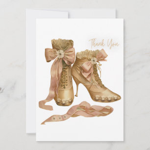 Pair of Heels Victorian Styled  Thank You Card