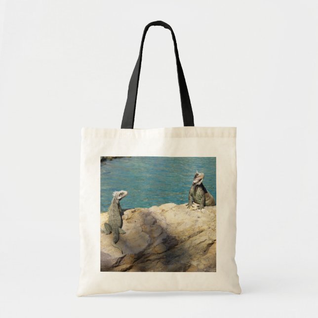 Pair of Iguanas Tropical Wildlife Photography Tote Bag (Front)
