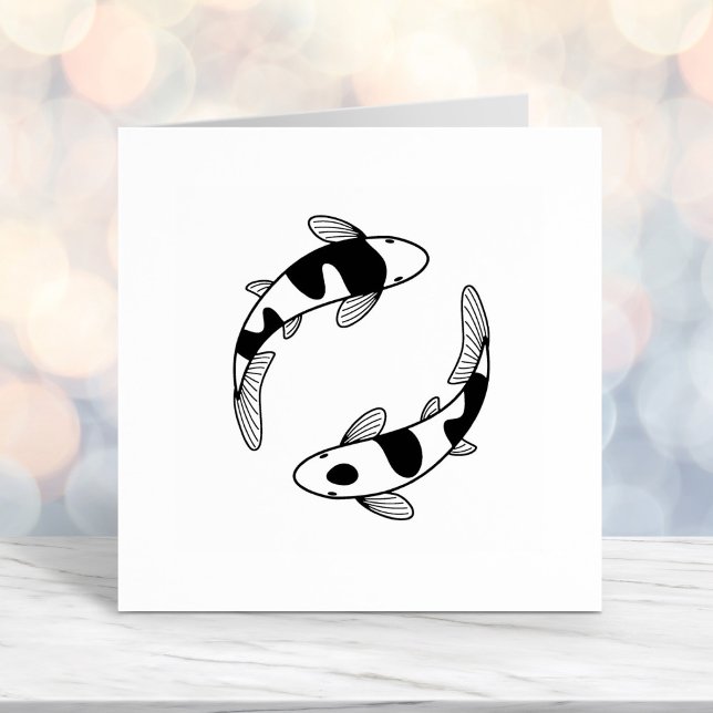 Pair of Japanese Koi Fish Self-inking Stamp (Creator Uploaded)