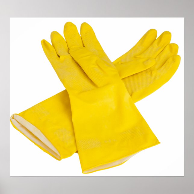Pair of latex gloves poster (Front)