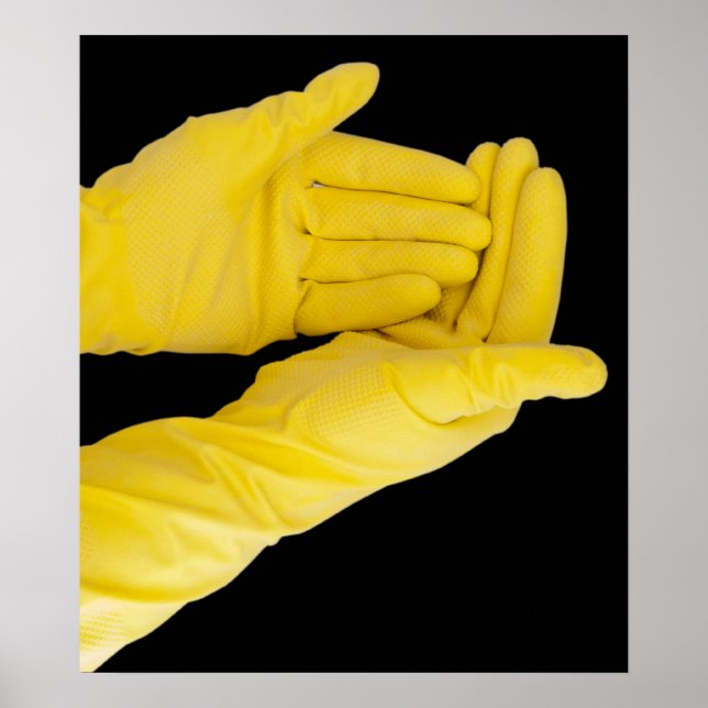 Pair of latex gloves poster (Front)