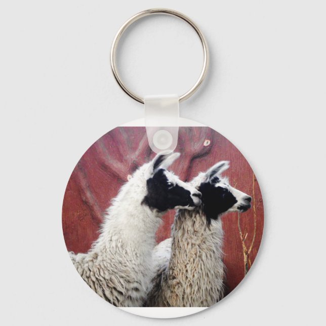 Pair of Llamas Key Ring (Front)