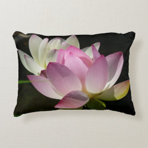Pair of Lotus Flowers II Decorative Cushion