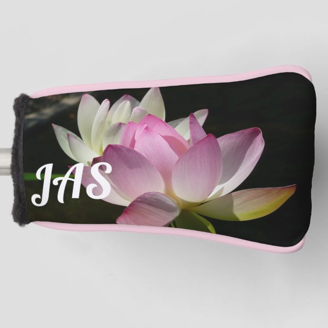 Pair of Lotus Flowers II Golf Head Cover (Front)