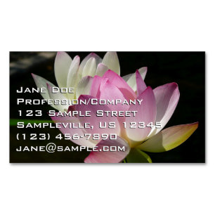Pair of Lotus Flowers II Magnetic Business Card